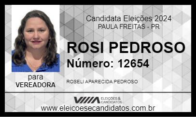 Candidato ROSI PEDROSO 2024 - PAULA FREITAS - Eleições