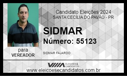 Candidato SIDMAR  2024 - SANTA CECÍLIA DO PAVÃO - Eleições