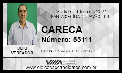 Candidato CARECA 2024 - SANTA CECÍLIA DO PAVÃO - Eleições