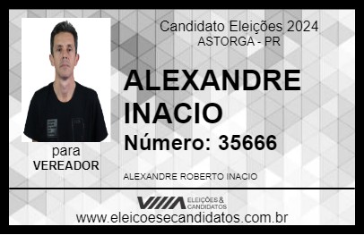 Candidato ALEXANDRE INACIO 2024 - ASTORGA - Eleições