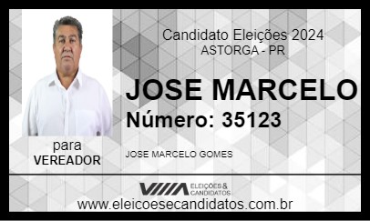 Candidato JOSE MARCELO 2024 - ASTORGA - Eleições