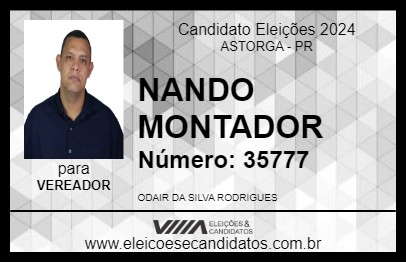 Candidato NANDO MONTADOR 2024 - ASTORGA - Eleições