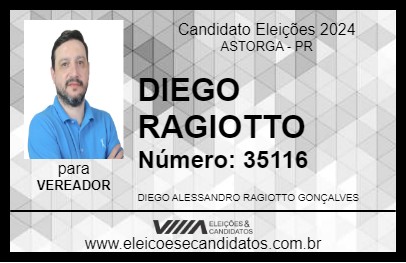 Candidato DIEGO RAGIOTTO 2024 - ASTORGA - Eleições