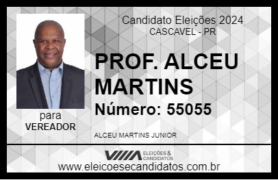 Candidato PROF. ALCEU MARTINS 2024 - CASCAVEL - Eleições