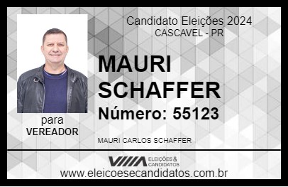 Candidato MAURI SCHAFFER 2024 - CASCAVEL - Eleições