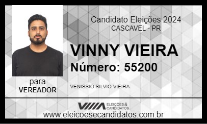 Candidato VINNY VIEIRA 2024 - CASCAVEL - Eleições