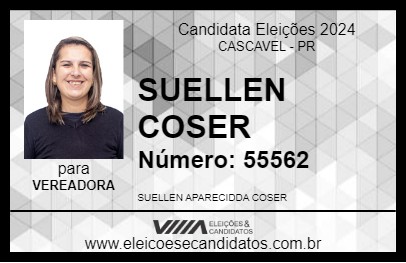 Candidato SUELLEN COSER 2024 - CASCAVEL - Eleições