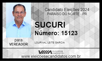 Candidato SUCURI 2024 - PARAÍSO DO NORTE - Eleições