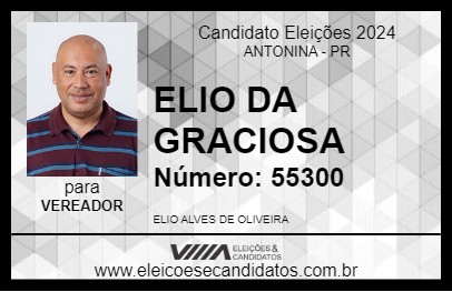 Candidato ELIO DA GRACIOSA 2024 - ANTONINA - Eleições