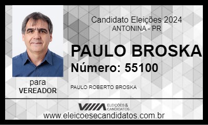 Candidato PAULO BROSKA 2024 - ANTONINA - Eleições