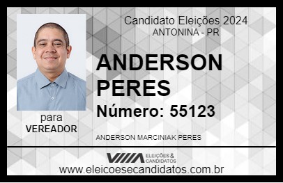 Candidato ANDERSON PERES 2024 - ANTONINA - Eleições