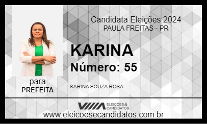 Candidato KARINA 2024 - PAULA FREITAS - Eleições