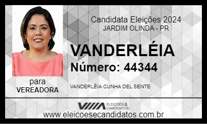 Candidato VANDERLÉIA 2024 - JARDIM OLINDA - Eleições