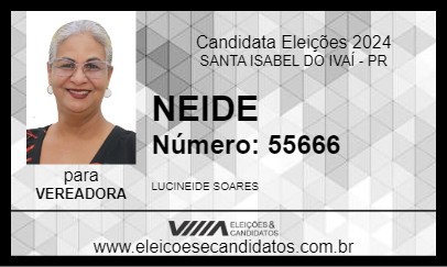 Candidato NEIDE  2024 - SANTA ISABEL DO IVAÍ - Eleições