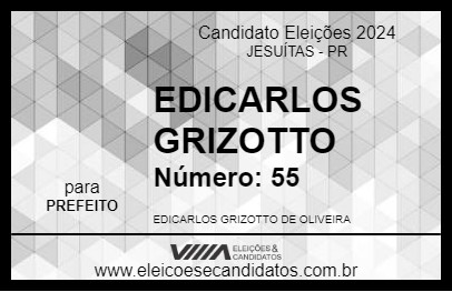 Candidato EDICARLOS GRIZOTTO 2024 - JESUÍTAS - Eleições