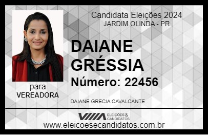 Candidato DAIANE GRÉSSIA 2024 - JARDIM OLINDA - Eleições