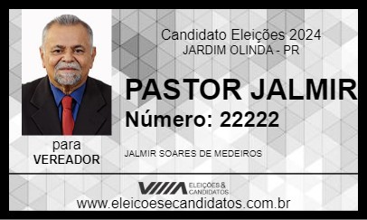 Candidato PASTOR JALMIR 2024 - JARDIM OLINDA - Eleições