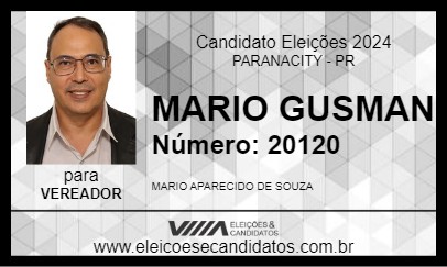 Candidato MARIO GUSMAN 2024 - PARANACITY - Eleições