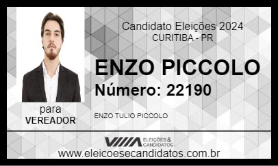 Candidato ENZO PICCOLO 2024 - CURITIBA - Eleições