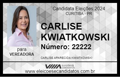 Candidato CARLISE KWIATKOWSKI 2024 - CURITIBA - Eleições