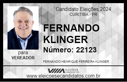 Candidato FERNANDO KLINGER 2024 - CURITIBA - Eleições