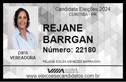 Candidato REJANE BARRAGAN 2024 - CURITIBA - Eleições