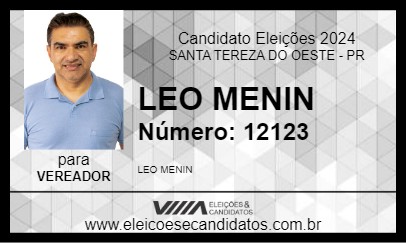 Candidato LEO MENIN 2024 - SANTA TEREZA DO OESTE - Eleições