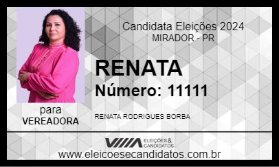 Candidato RENATA 2024 - MIRADOR - Eleições