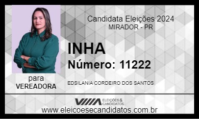 Candidato INHA 2024 - MIRADOR - Eleições