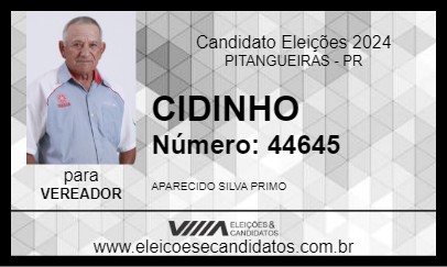 Candidato CIDINHO 2024 - PITANGUEIRAS - Eleições