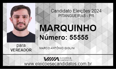 Candidato MARQUINHO 2024 - PITANGUEIRAS - Eleições