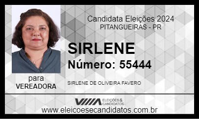 Candidato SIRLENE 2024 - PITANGUEIRAS - Eleições