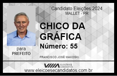 Candidato CHICO DA GRÁFICA 2024 - MALLET - Eleições