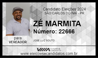 Candidato ZÉ MARMITA 2024 - SÃO CARLOS DO IVAÍ - Eleições