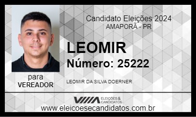 Candidato LEOMIR 2024 - AMAPORÃ - Eleições