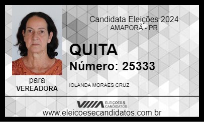 Candidato QUITA 2024 - AMAPORÃ - Eleições