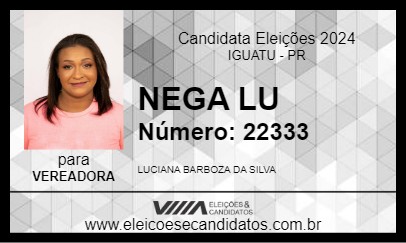 Candidato NEGA LU 2024 - IGUATU - Eleições