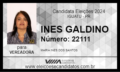 Candidato INES GALDINO 2024 - IGUATU - Eleições