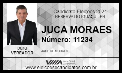 Candidato JUCA MORAES 2024 - RESERVA DO IGUAÇU - Eleições