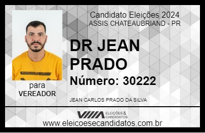 Candidato DR JEAN PRADO 2024 - ASSIS CHATEAUBRIAND - Eleições