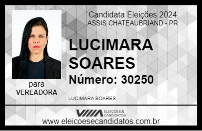 Candidato LUCIMARA SOARES 2024 - ASSIS CHATEAUBRIAND - Eleições