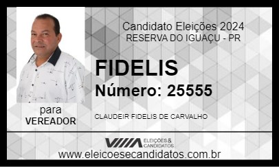 Candidato FIDELIS 2024 - RESERVA DO IGUAÇU - Eleições