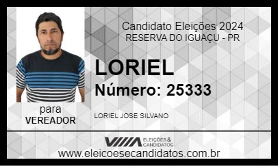 Candidato LORIEL 2024 - RESERVA DO IGUAÇU - Eleições