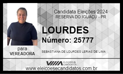 Candidato LOURDES 2024 - RESERVA DO IGUAÇU - Eleições