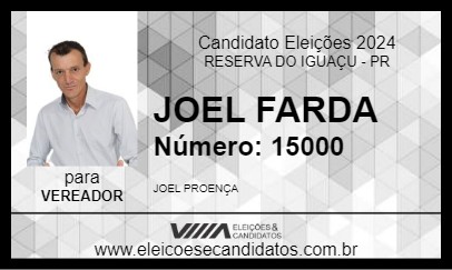 Candidato JOEL FARDA 2024 - RESERVA DO IGUAÇU - Eleições