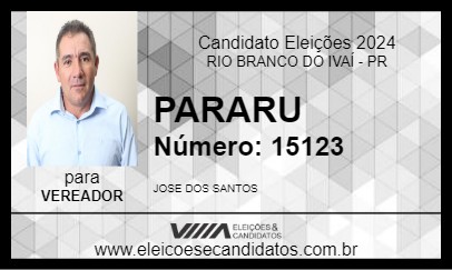 Candidato PARARU 2024 - RIO BRANCO DO IVAÍ - Eleições