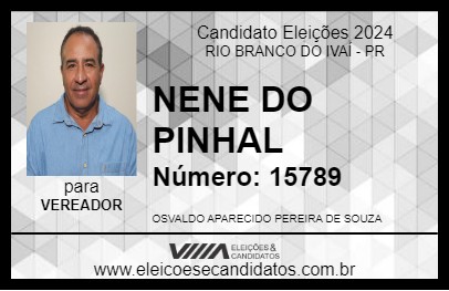 Candidato NENE DO PINHAL 2024 - RIO BRANCO DO IVAÍ - Eleições