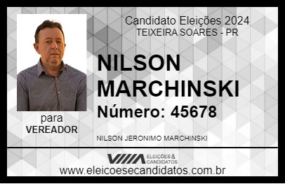 Candidato NILSON MARCHINSKI 2024 - TEIXEIRA SOARES - Eleições