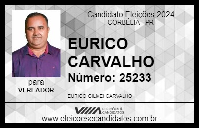 Candidato EURICO CARVALHO 2024 - CORBÉLIA - Eleições