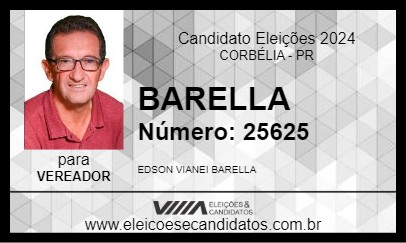 Candidato BARELLA 2024 - CORBÉLIA - Eleições